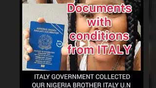 Some European Documents come with Conditions #edostate #lagos #esan #nigeriansindiaspora #benincity