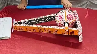 Very nicely explained gravity by a modder rolling up the double cone.#science #scienceexperiment