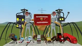 Monster Battle: HOUSE HEAD, LIGHTHOUSE, BUS EATER,CAR EATER, TRIPOD, MEGAHORN, SIREN HEAD (GMOD)!