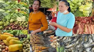 Lu Market Walking Tour - Fresh Vegetables, Fruit, Fish, Pork, Beef & Food in Phnom Penh, Cambodia