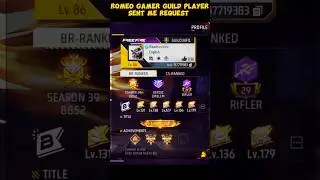 Romeo Gamer Guild Player Sent Me Request 🤯#freefire #viral #shorts #trending #nitinfreefire #tgrnrz