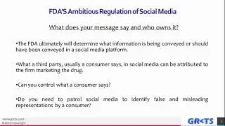 Social Media Advertising - What the FDA Expects, How it Interprets & Enforces