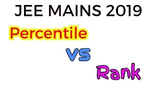 JEE MAINS 2019 || Percentile vs Rank