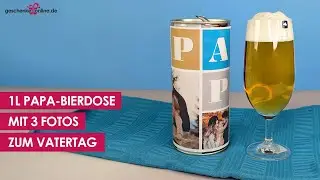 Papa Bierdose  mit 3 Wunschfotos bedruckt #vatertag #papa #beer
