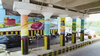 Noida Mural Art Project | Underpass Wall Painting Transformation
