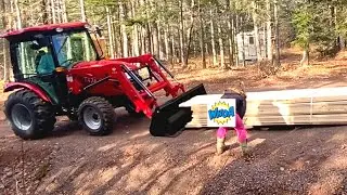 Pull Your PANTS UP WOMAN! | Off Grid Cabin Floor Joists are here!