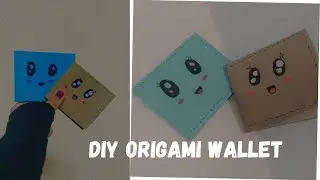 cute paper wallet| for kids| origami wallet| easy to make| crazy craft| DIY| kawaii