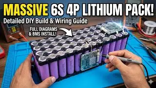 Подробное руководство по БОЛЬШОЙ ЛИТИЕВОЙ АККУМУЛЯТОРНОЙ БАТАРЕЕ | 6S 4P| 24V| 8000mAh