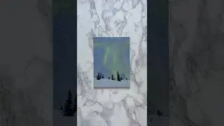 &ldquo;Whispering Frost&rdquo; Easy painting idea for beginners #paintingtutorial #art #aurora #canvas