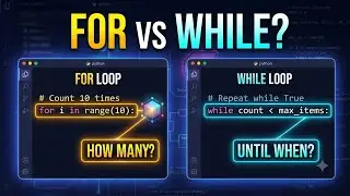 Python WHILE Loop Explained 🔥 | When to Use FOR vs WHILE Loop?