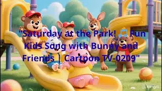 Saturday at the Park! Fun Kids Song with Bunny, Piggy, Kangaroo & Bear | Cartoon TV-0209