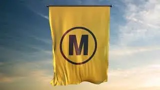 Shiny Texture Detailed Flag Logo Reveal