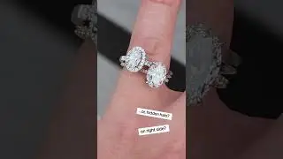 Hidden halo vs Traditional halo. Which is better? #engagementdaimondring #haloring #hiddengem #short
