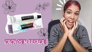 Pintei meu cabelo de Marsala! Bioextratus 6.26. #cachos #marsala