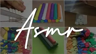 ASMR Chalk Sticks Chopping // Satisfying Chalk Chopping Compilation