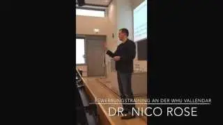Bewerbungstraining an der WHU - Otto Beisheim School of Management mit Dr. Nico Rose