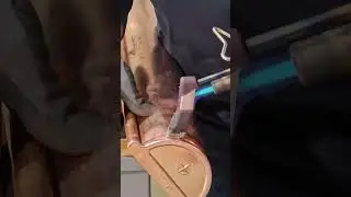 EASY soldering of half round copper gutter end caps #soldering #standingseammetalroof