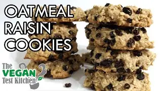 Жевательное овсяное печенье с изюмом | Веганская тестовая кухня