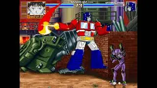 mugen-Eva 01 Vs Optimus prime