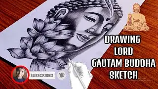 Drawing Lord gautam buddha ! How to draw Lord Buddha easy step by step drawing! Gautam buddha sketch