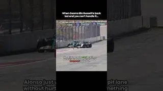 When George Russell Cornered Fernando Alonso in The Pit Lane Entry...