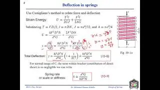 SPRING DESIGN   Part 3  Deflection in springs