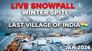 Chitkul Village Live Snowfall ❄️ | Last Village of India | Winter Spiti Snowfall | 1 Jan 2026 