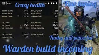 ESO PVP warden health monster build insane burst  (work in progress) teaser