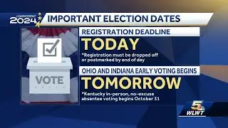 Monday marks deadline to register to vote in 2024 election for Ohio, Kentucky and Indiana residents