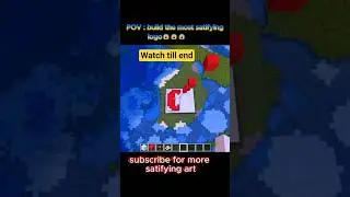 Building the world's most SATISFYING YouTube Logo! 🧱✨#ASMR ​#Minecraft #Satisfying #YTLogo #shorts