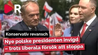 Polens konservativa president invigd &ndash; bakslag f&ouml;r liberala styret