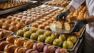 2,000 Rolls a Day! Crunchy Salt Butter Bread Making | Satisfying ASMR Cooking