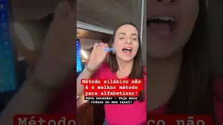 M&eacute;todo sil&aacute;bico n&atilde;o &eacute; o melhor m&eacute;todo para alfabetizar. Veja mais v&iacute;deos no meu canal #alfabetiza&ccedil;&atilde;o