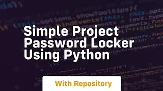 Simple project password locker using python