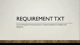 Requirements.txt usage in Python