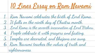 Write 10 Lines Essay on Ram Navami in English