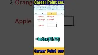 Index #Excel #MSExcel #Index #careerpointces #viral #viralvideo #advanceexcel #ExcelTutorial #Index