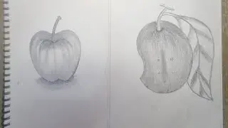 How to draw Apple and Mango|Apple and Mango Drawing Easyl