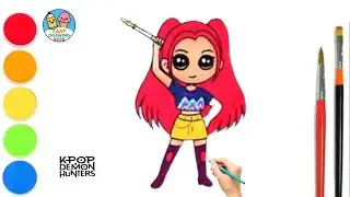 How to draw Mira picture, kpop demon hunter, easy drawing for kids step by step#howtodraw#kpop#mira