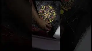 Yellow orange dot mandala for bigginers |dot mandala| bigginers|sunset|