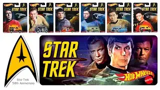 @Hot Wheels Pop Culture Star Trek 50th Anniversary Complte 6 cars.