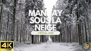 Virtual hike in Manhay in Belgium - Snow!