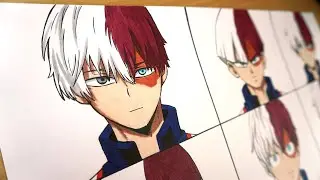 Drawing Todoroki Shoto in 9 different anime styles