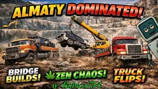 SnowRunner Almaty Gameplay | Co-Op Task Grinding, Bridge Building & Zen Chaos (No Rage Run)