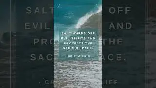 Salt wards off evil spirits and protects the sacred space.