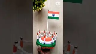 DIY 3D Indian National Flag Model with Paper & Cardboard 🇮🇳 #Shorts #republicday  #independenceday