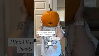 Ultimate Pumpkin Head Carving 😂🤣 #funny #marriedlifegoals #prankvideo #couplelaughs #pumpkin