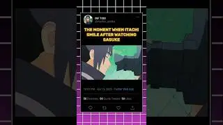 The Moment When Itachi Smile After Watching Sasuke || #anime #naruto