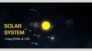 Solar System of Galaxy Animation Pure CSS and HTML | Solar System Animation CSS @Rcoders
