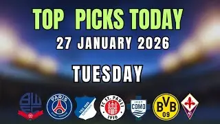 FOOTBALL PREDICTIONS TODAY 27 JANUARY 2026 | BUNDESLIGA | ITALIA CUP | PREDICTIONS | KICKIQ 